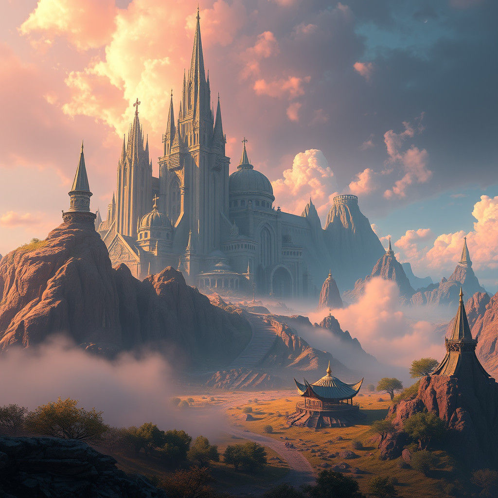 Mystical Realm of Tierra in Detailed Matte Painting Style