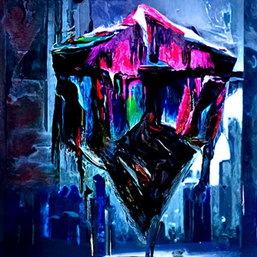 Tesseract of Evil in Neo-Impressionist Expressionism