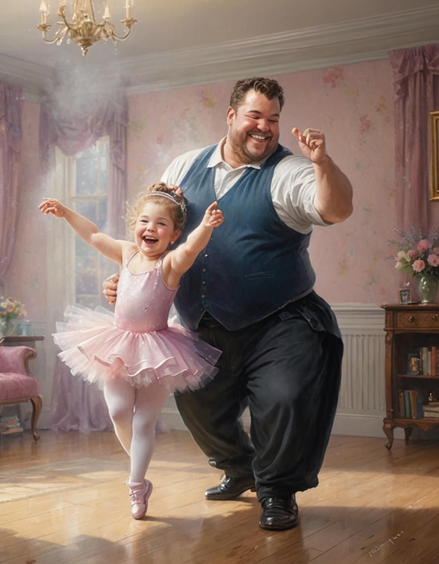 Father and Daughter Dance in Ethereal Fantasy Style