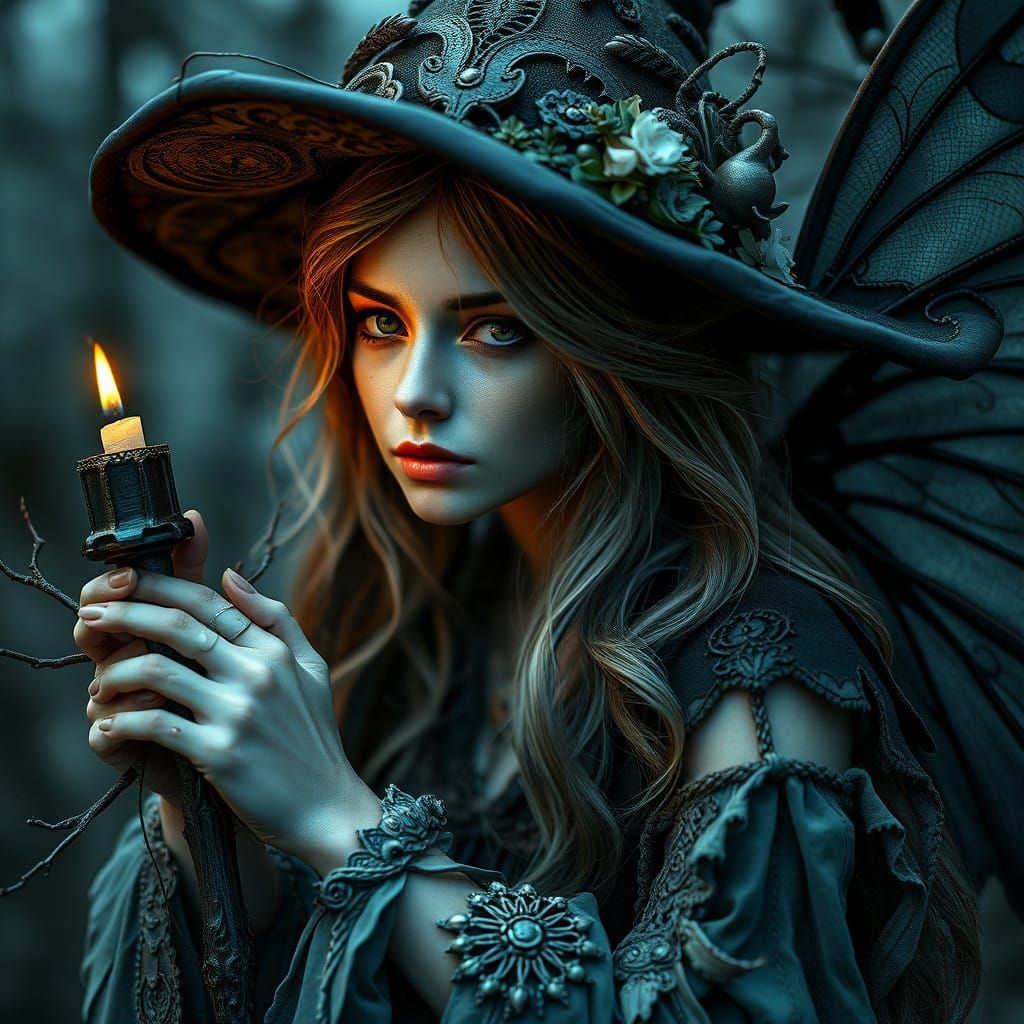 Moonelf Fantasy Fairy in Hyperrealistic Detail