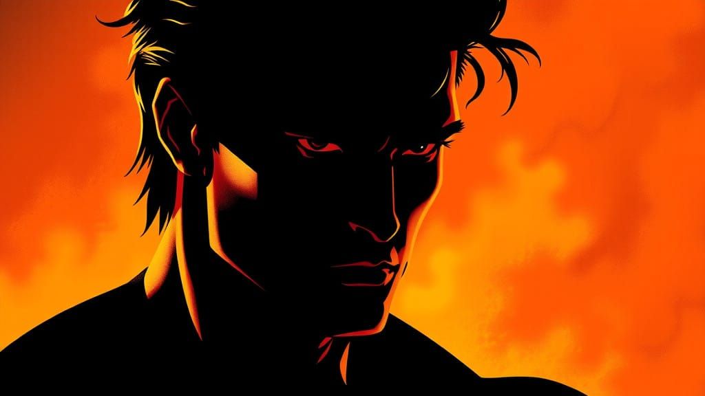 Seductive Dark Knight in Frazetta-Inspired Hellish Landscape