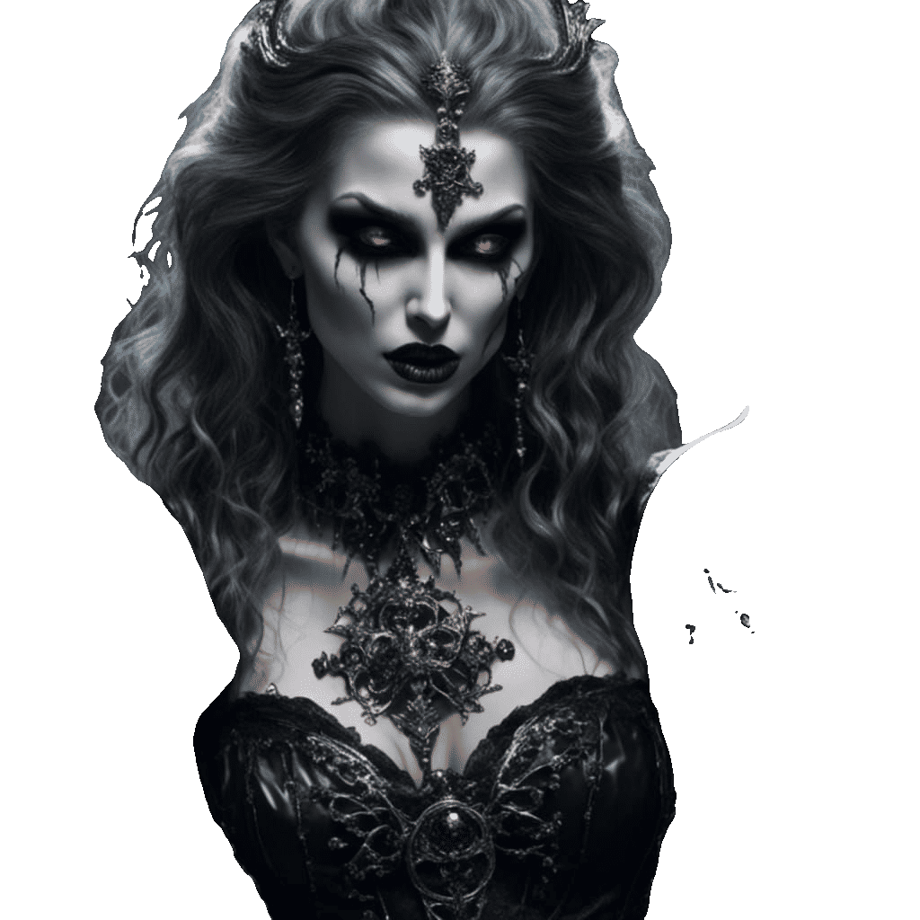 Dark Elf Vampire in Dark Fantasy Style