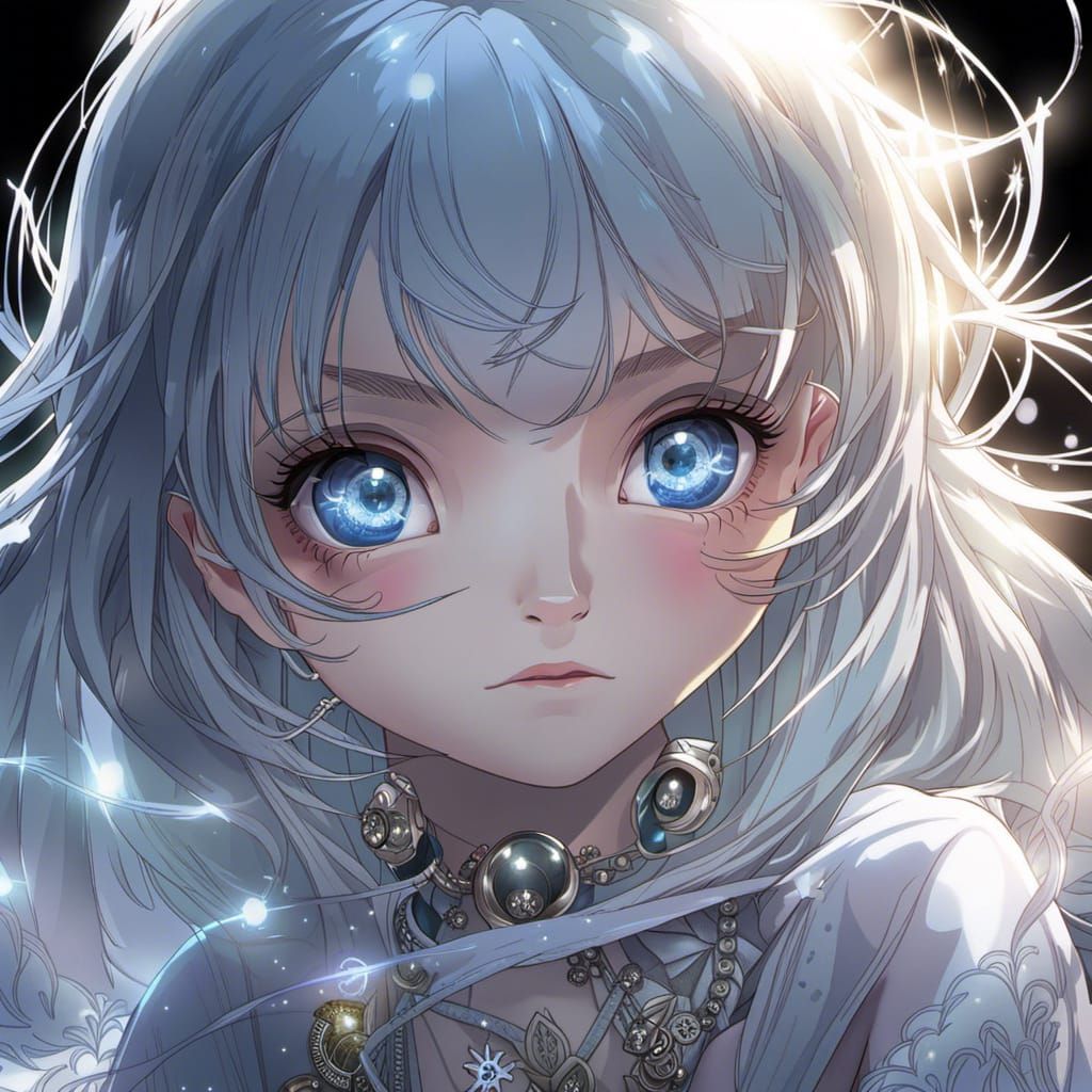 Anime Ghost Girl Portrait in Manga Style
