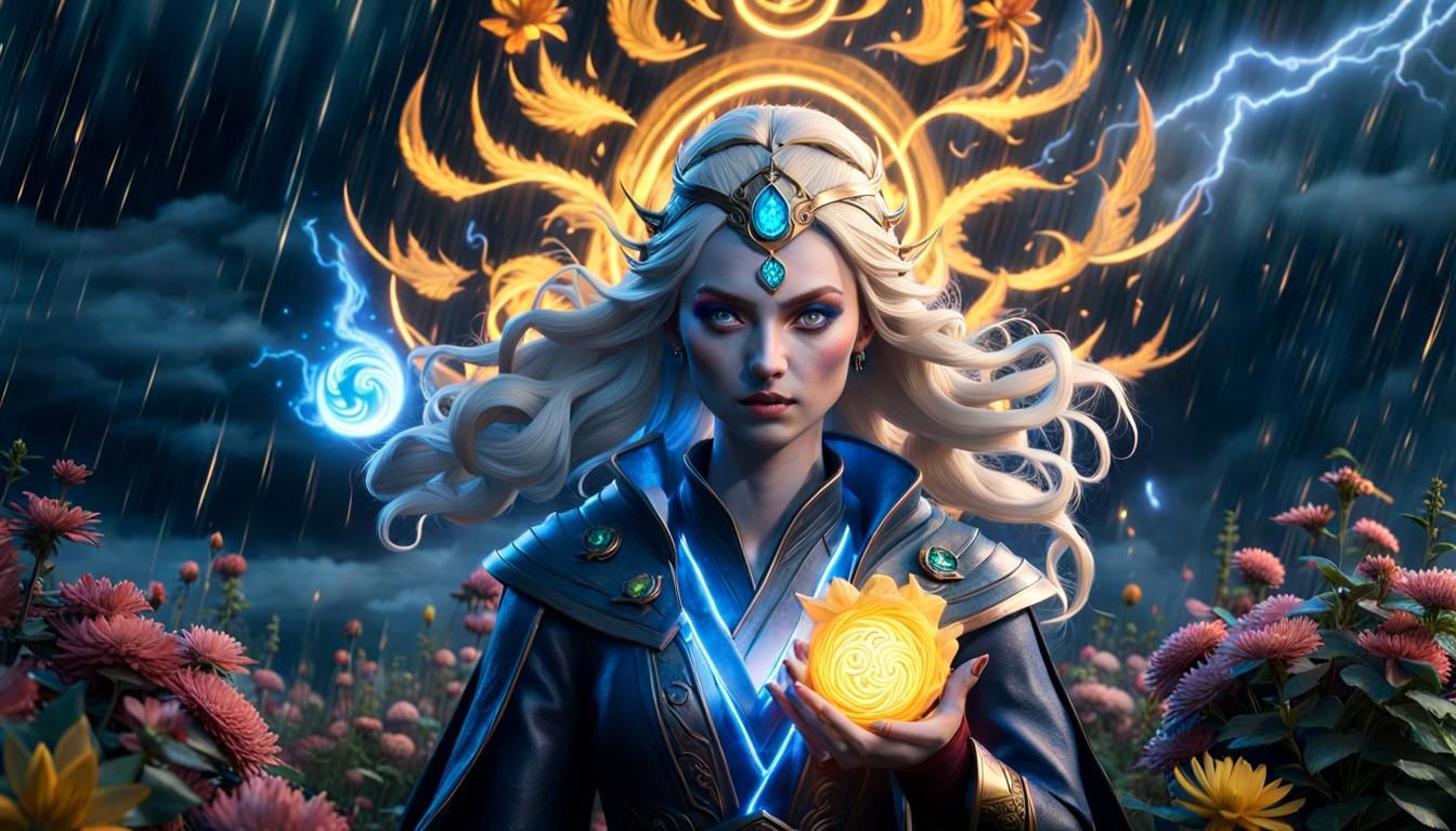 Ethereal Fusion: Luna Lovegood and Kronika in a Storm