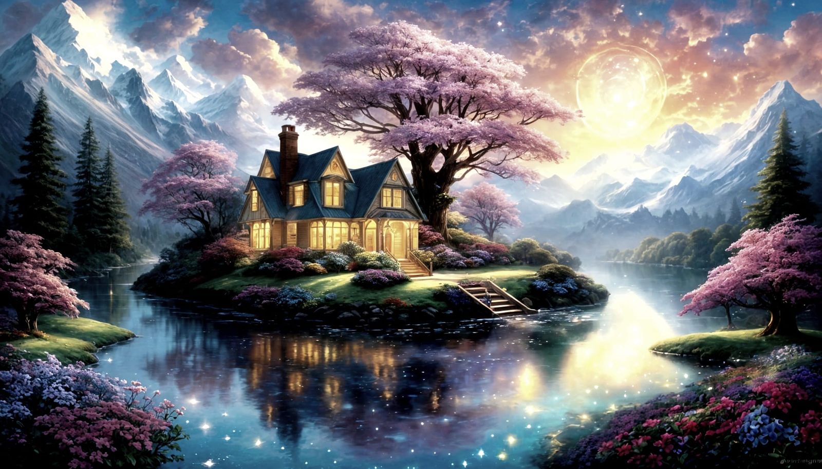 Celestial Dreamscape With Ethereal Light