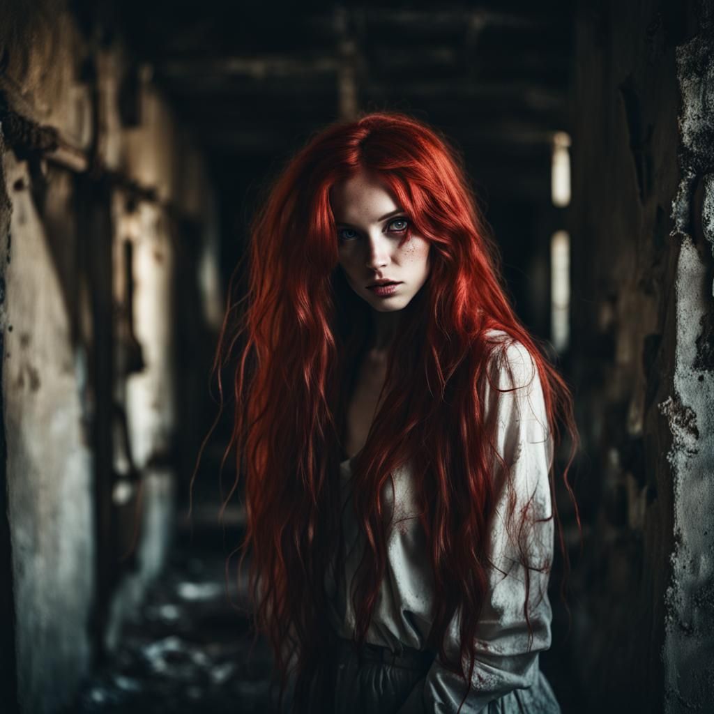 Enchanting Lovecraftian Goddess in Apocalyptic Shadows