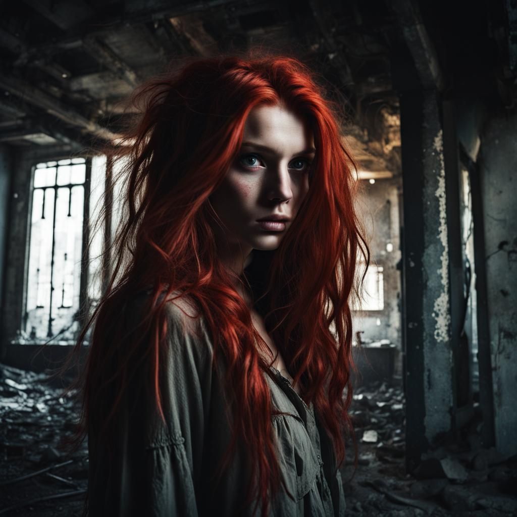 Lovecraftian Girl in Apocalyptic Setting