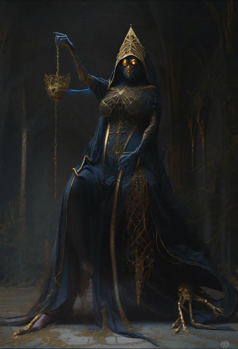 Golden Masked Nun with Eight Legs