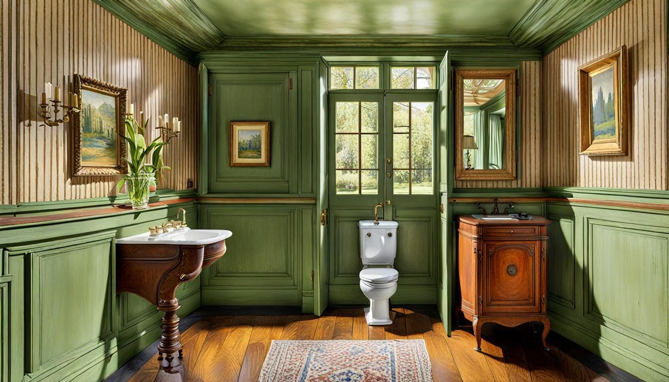 Bathroom by Claude Monet.