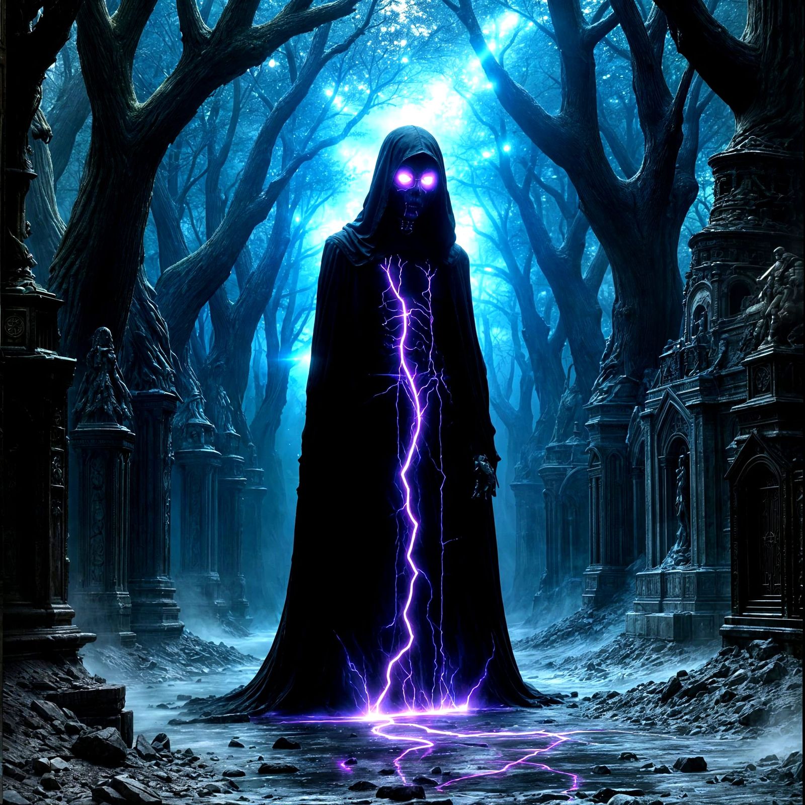 Ethereal Gothic Romance in Volumetric Lighting