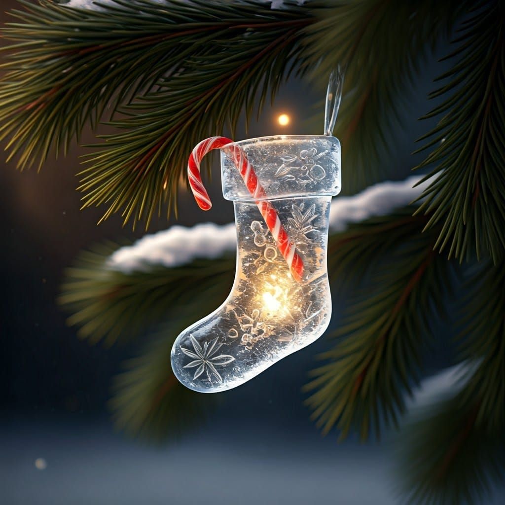 Winter Wonderland Scene in Hyper-Realistic Style