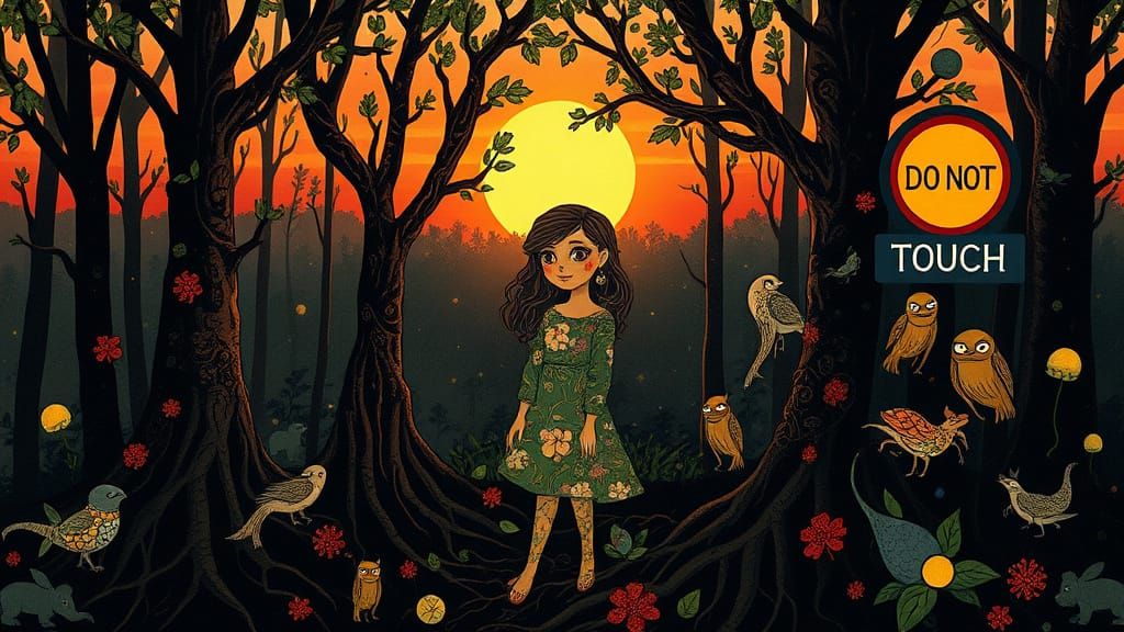 A Woman Rises from the Forest, Empowered by Nature's Resilie...