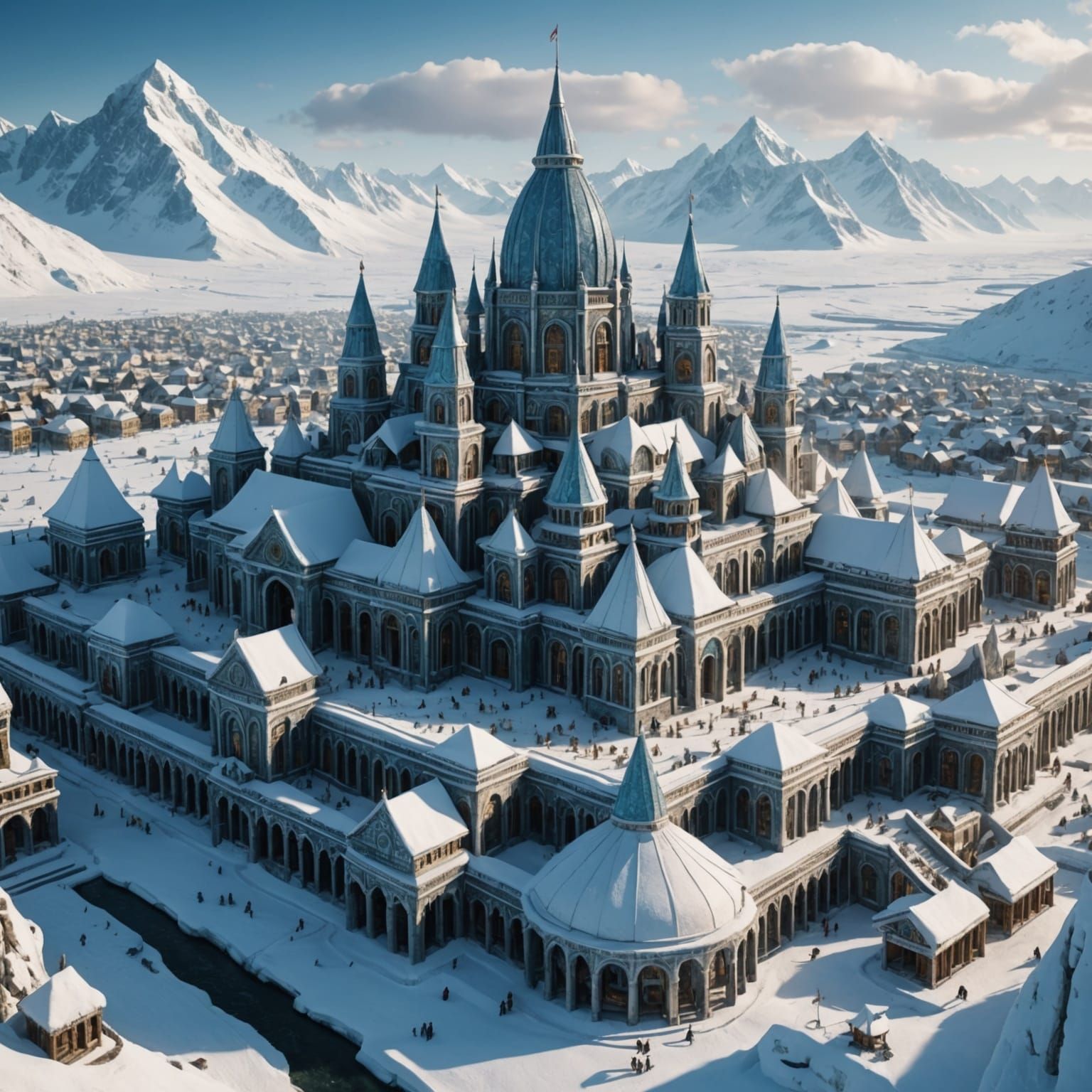 Arctic Snow Empire: Indian Architectural Marvel