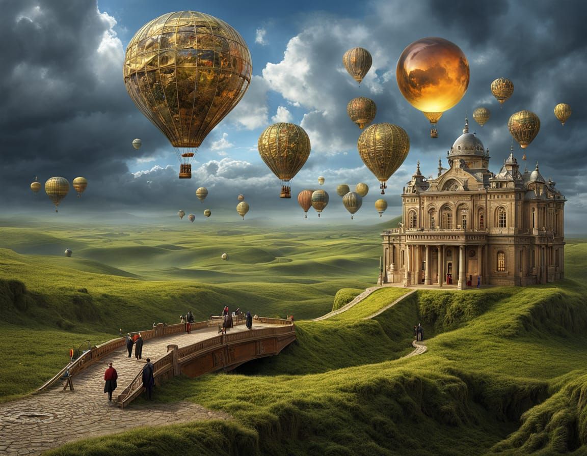 Epic Surrealist Landscape in Matte Painting Style