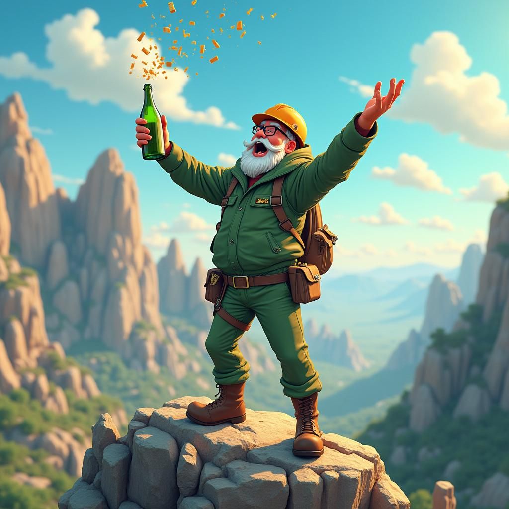 Italian Geologist Celebrates with Wine, Anime Style