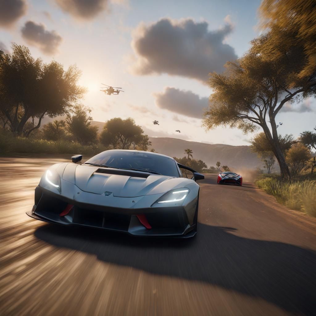 Hyperrealistic Forza Horizon 5 Photograph in HDR