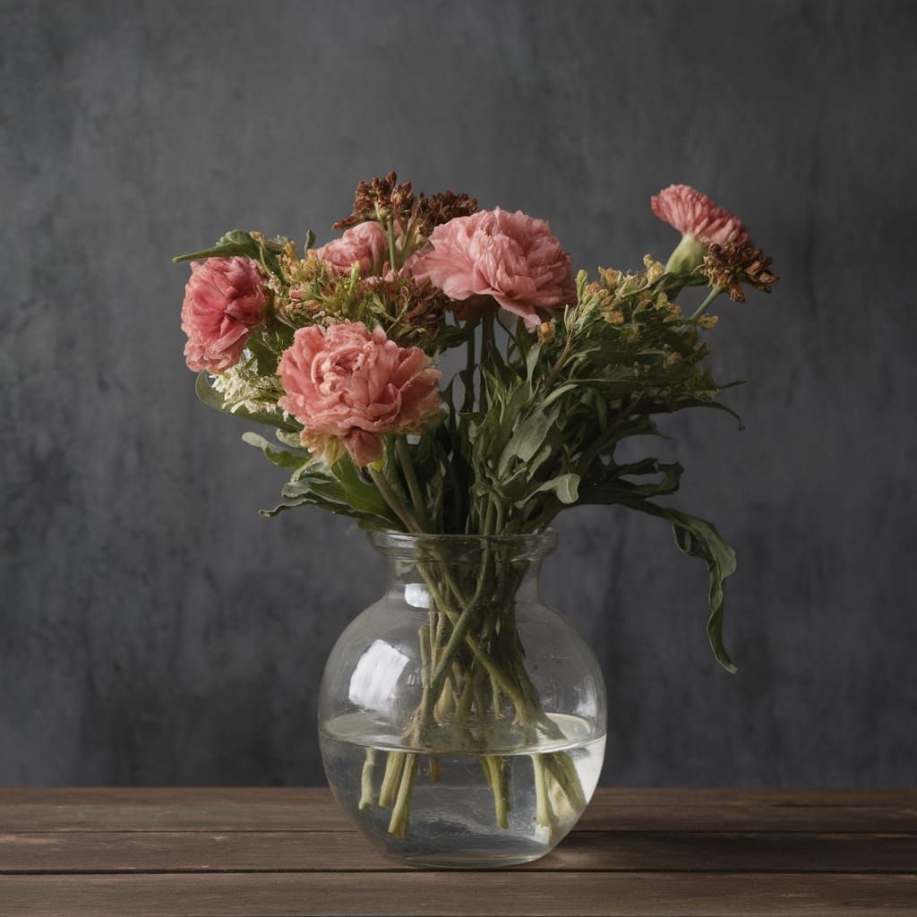 Dried Blooms in Elegant Glass