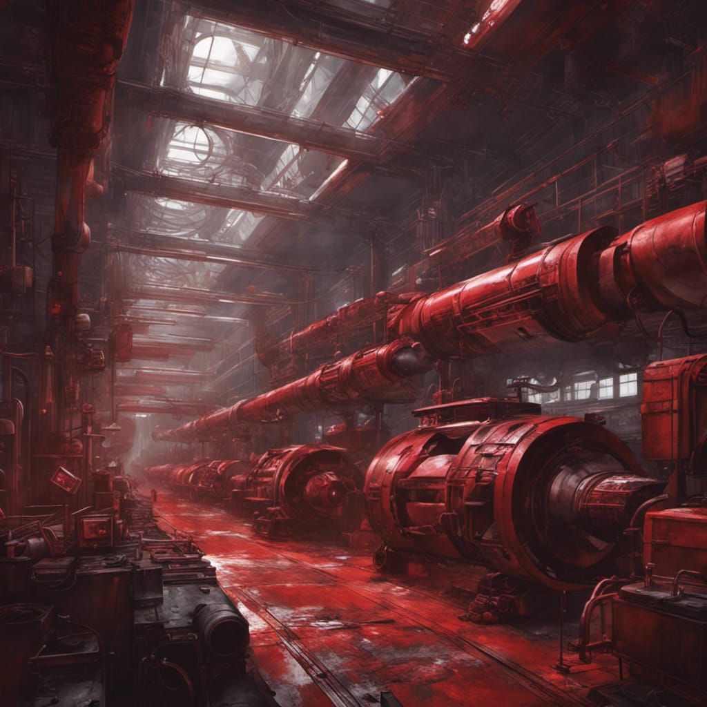 Endless Red Factory: Dark Fantasy Concept Art