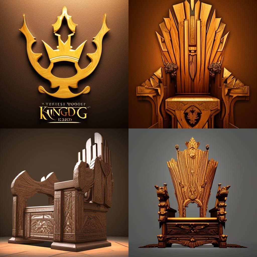 Kingless Wooden Throne in Cinematic 3D Render