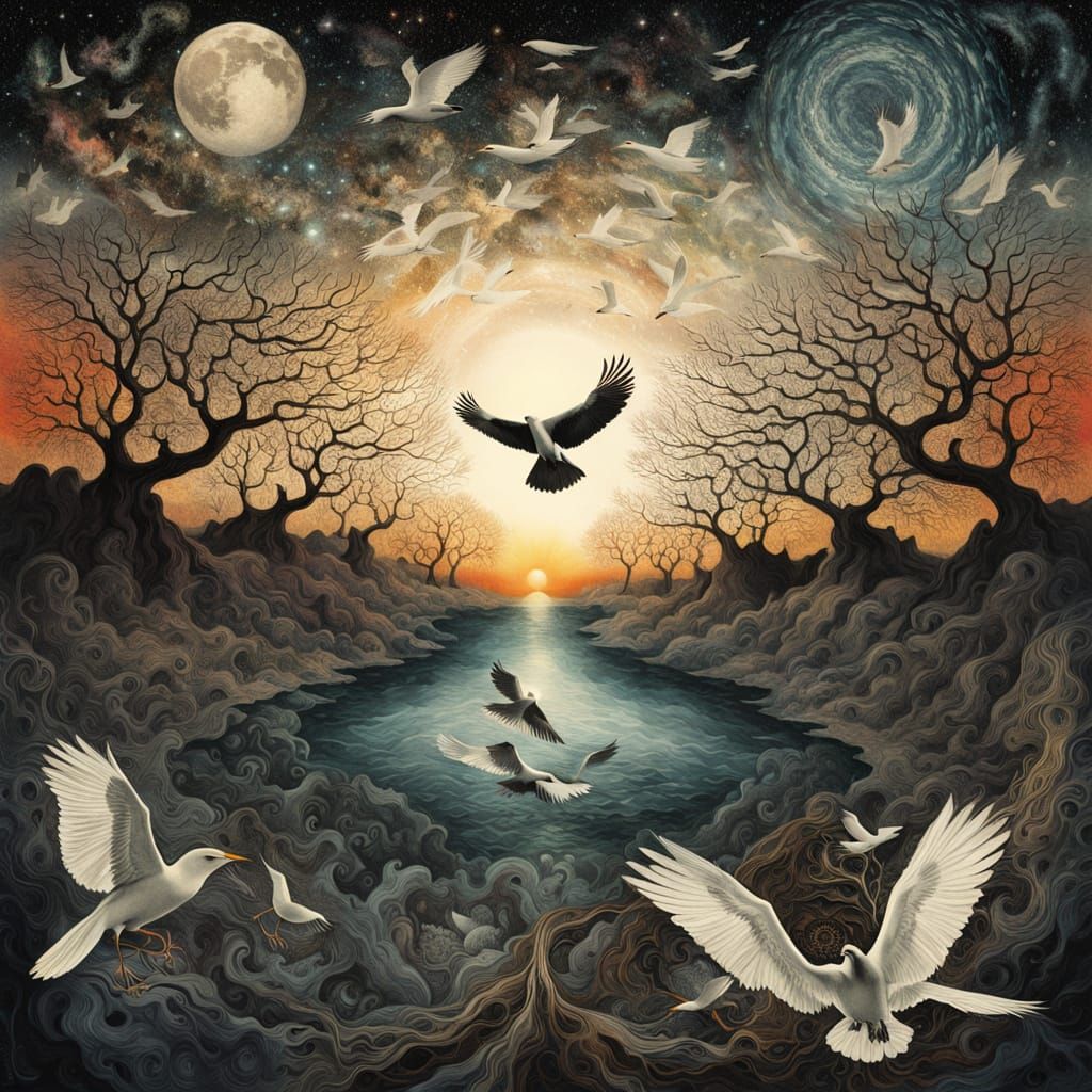 Ethereal Cosmic Surrealism in 8K Digital Art