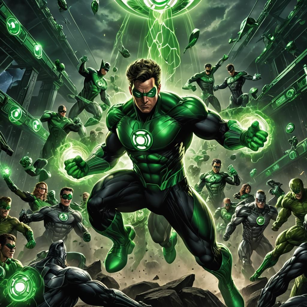 Green Lantern Oath in Dark Fantasy Concept Art