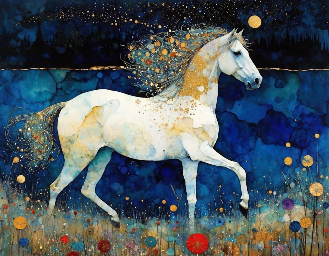 Vibrant Alcohol Ink Masterpiece in Intricate Details