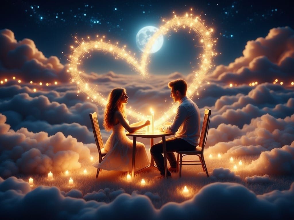 Romantic Candlelit Dinner among the Clouds