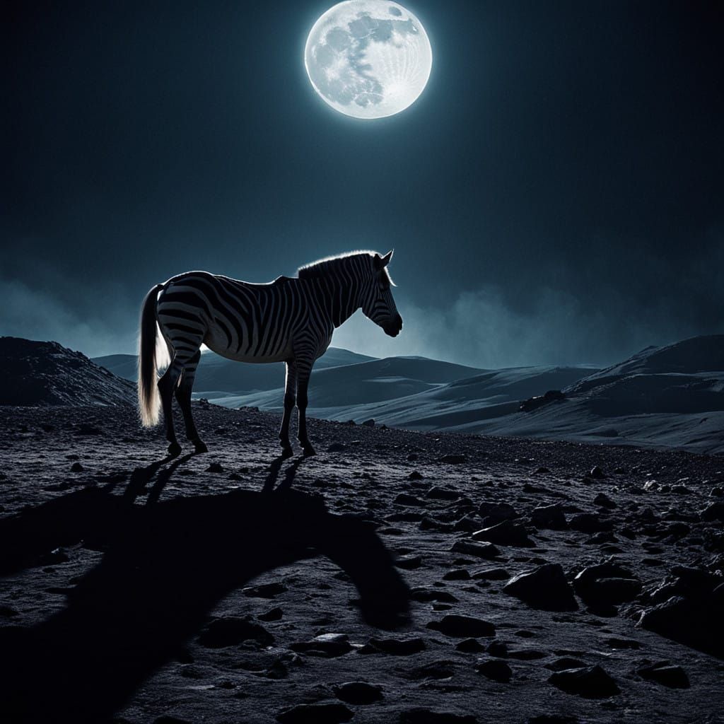 Epic Cinematic Twilight: A Horse's Shadow Transforms into a....