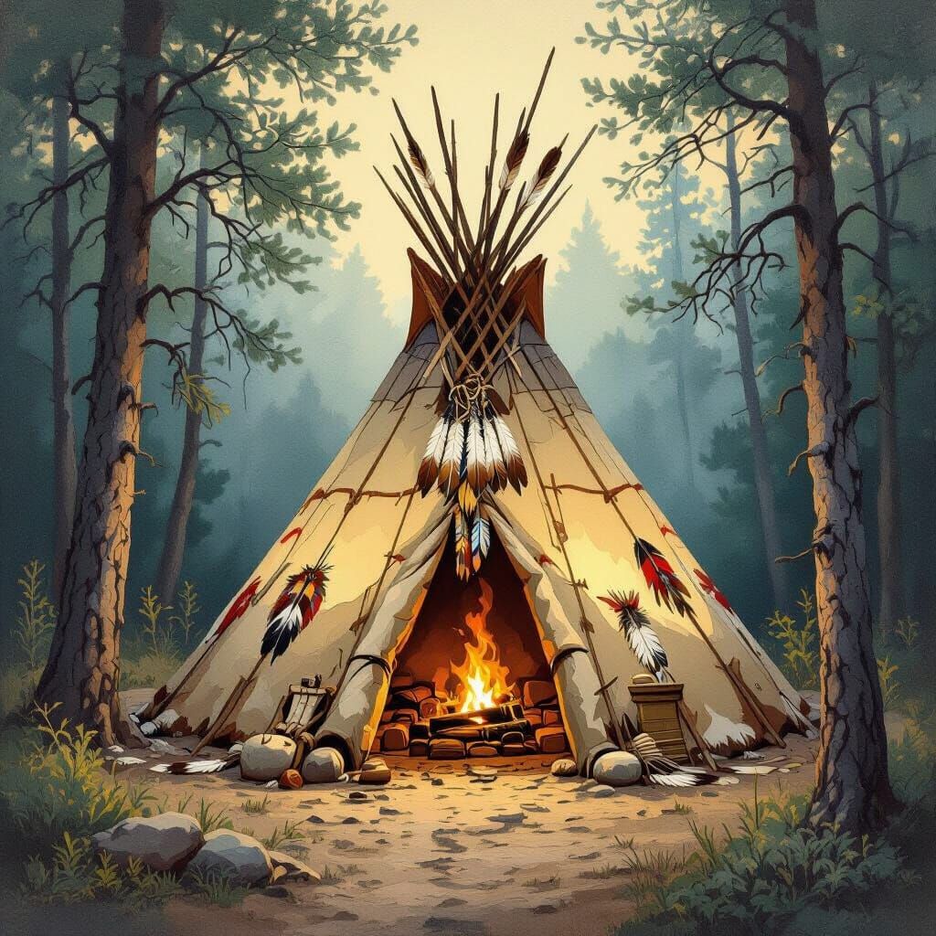 American Indian Smoke Lodge in Classic Western Style