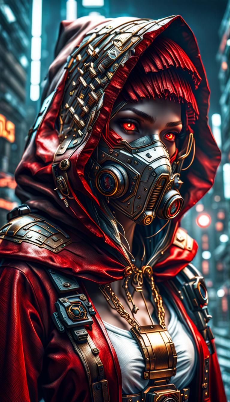 cyberpunk Little Red Riding Hood