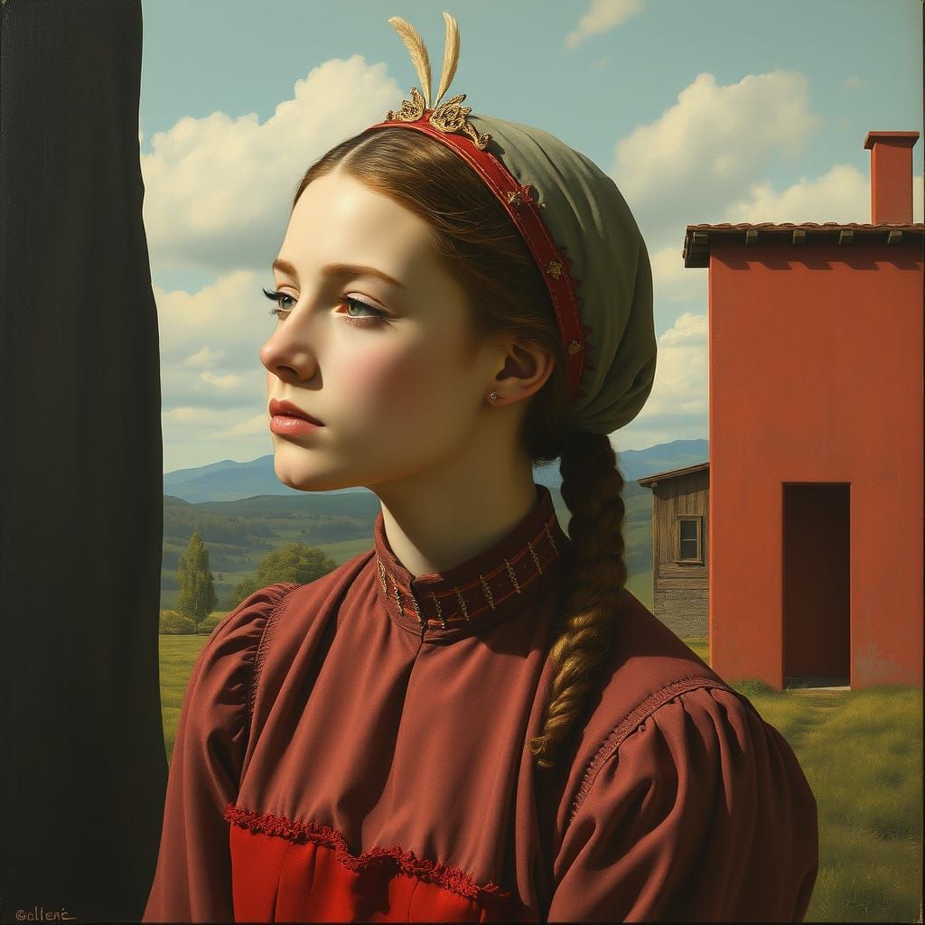 Dreamlike Portrait in Enigmatic Expression