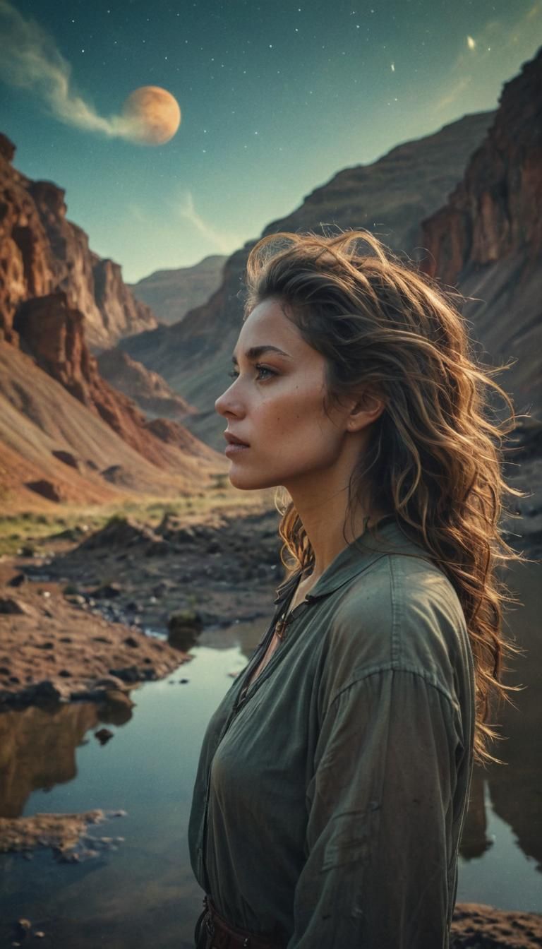 Otherworldly Cinematic Portrait of a Wild Woman