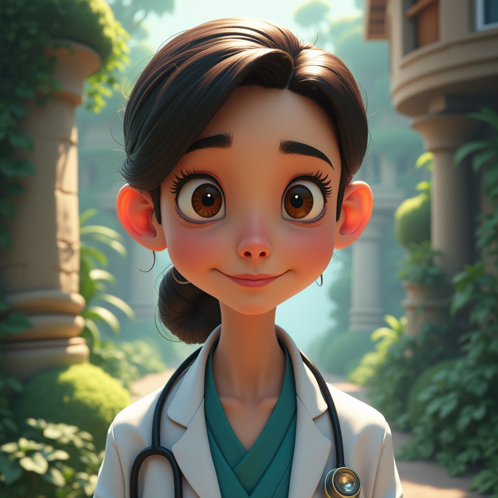High-Fantasy Doctor Portrait in Disney-Inspired Style