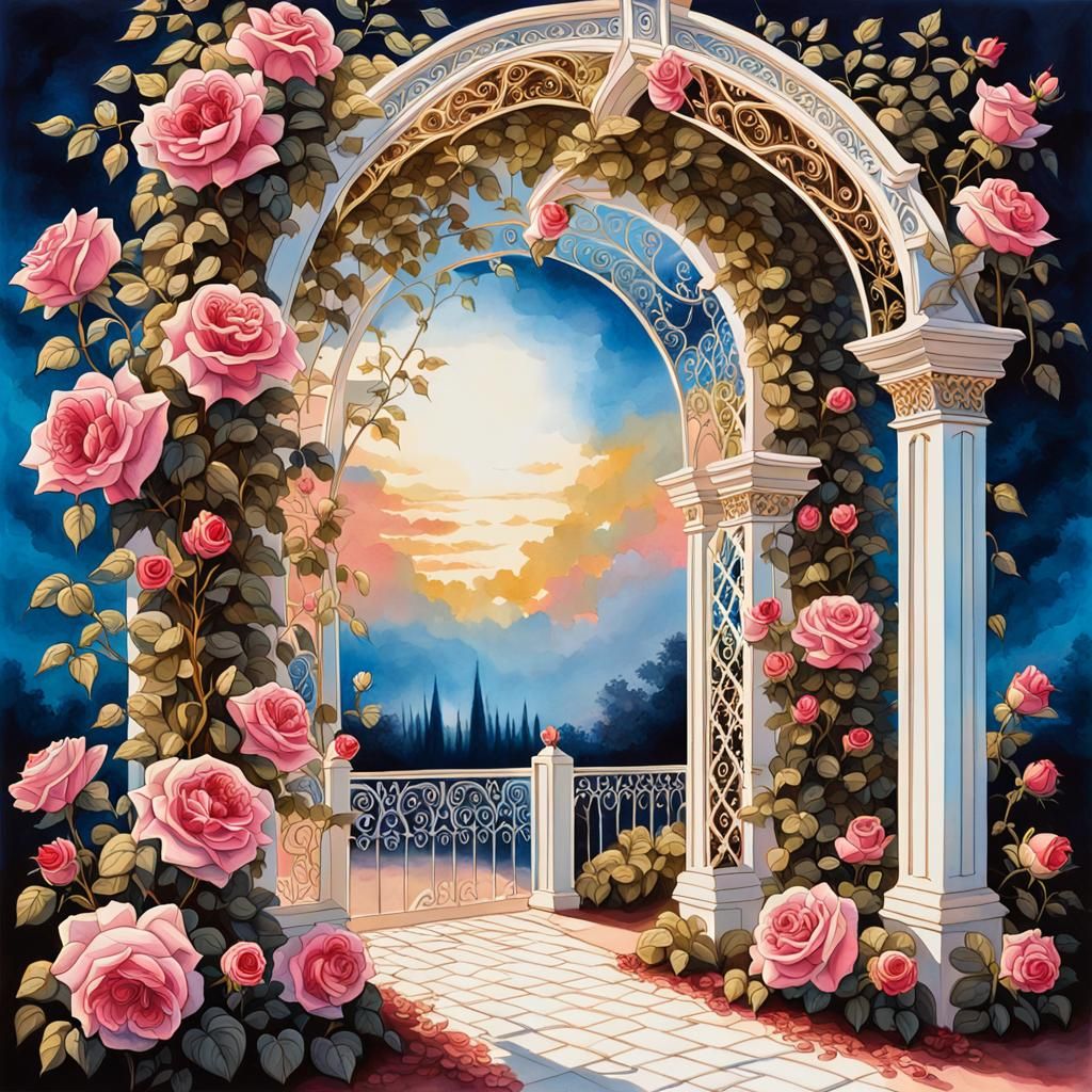 Elegant Baroque Botanical Masterpiece