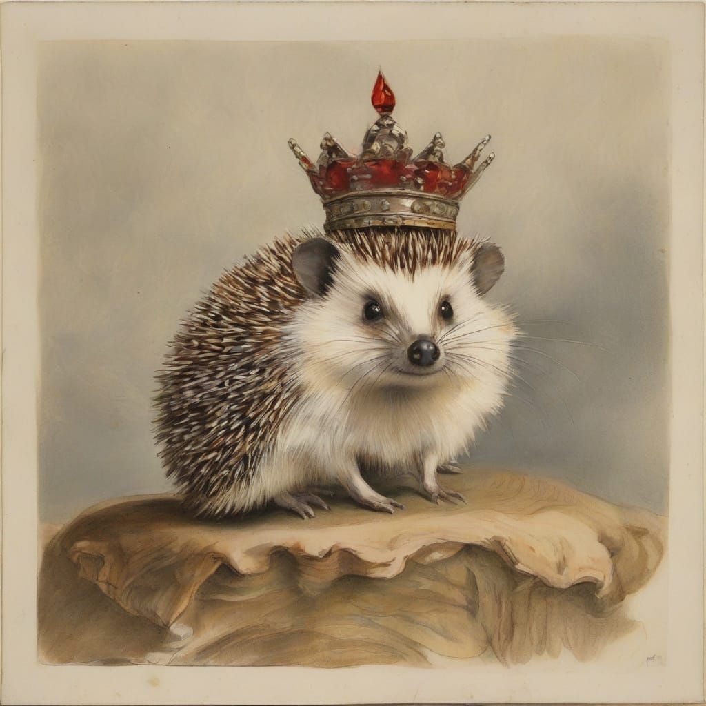 Regal Hedgehogs in Crowns and Tiaras