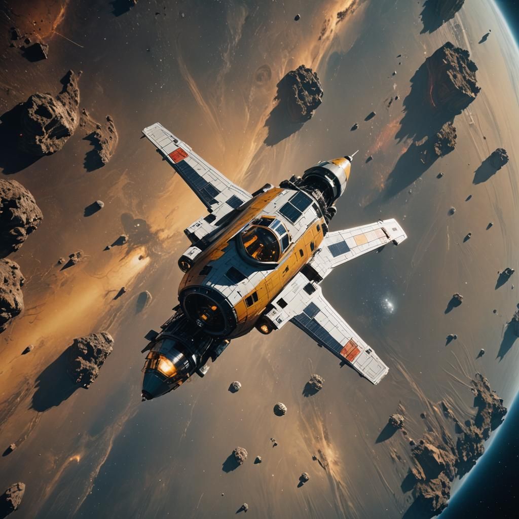 Cosmic Starliner in Chris Foss Style