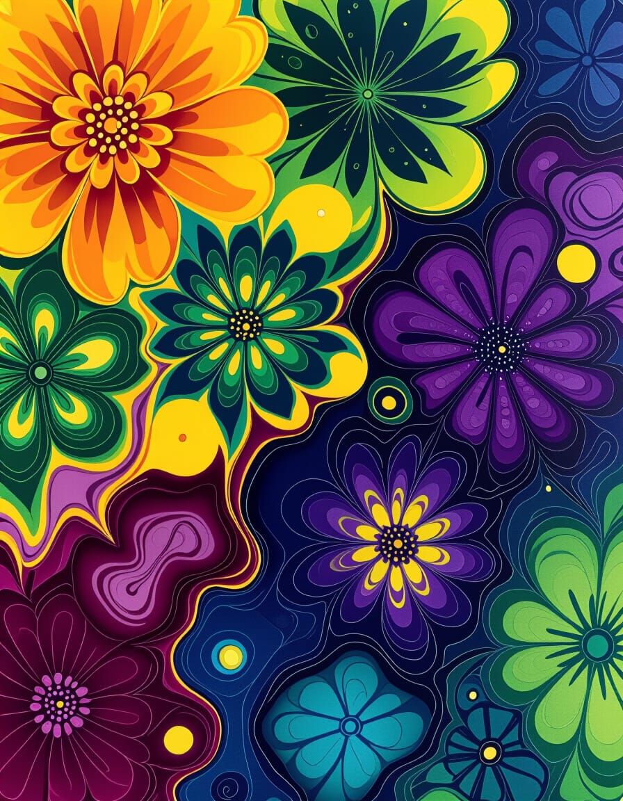 Vibrant Alcohol Inks with Marbling Patterns