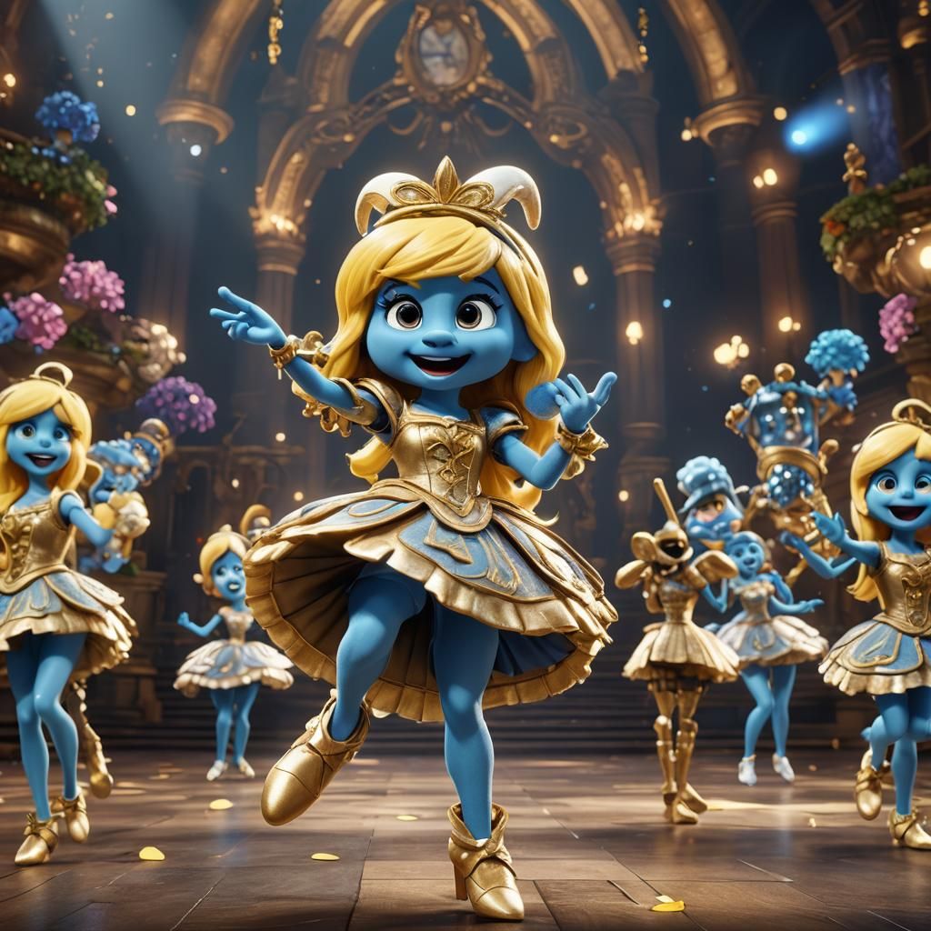 Smurfette's Masked Singer Ballet: 3D Game Cinematic