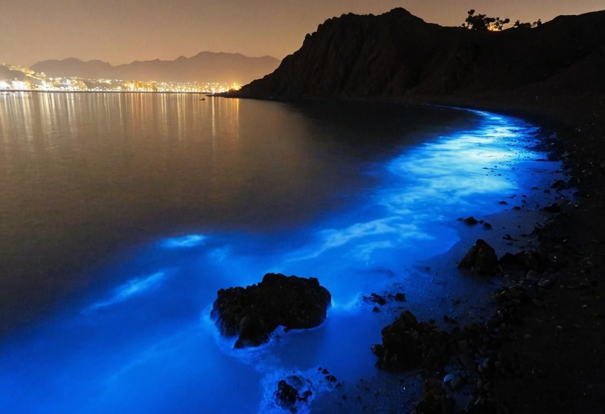 Hormoz Island at Night: A Captivating View