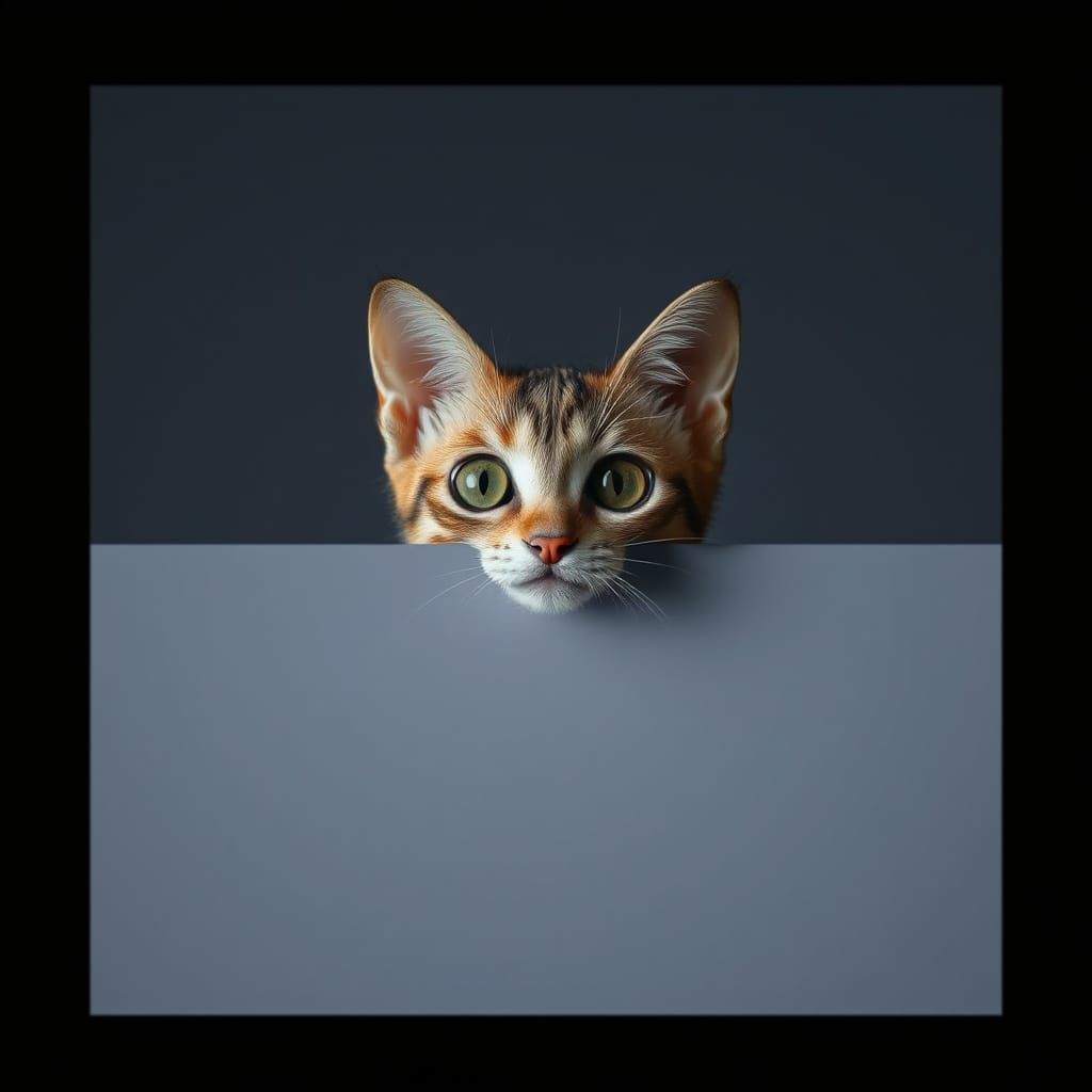 Cat Peeks Out: Cinematic Realism in 8K