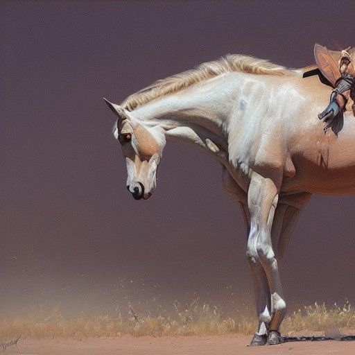 Horse in Motion Oil Painting
