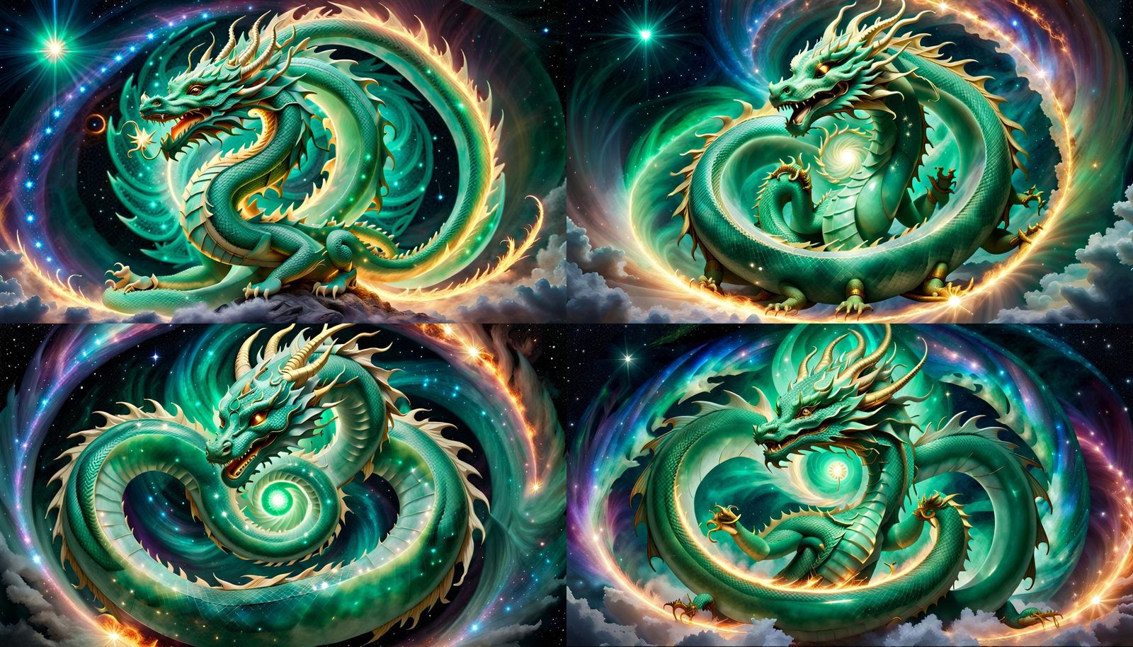 Jade Dragon Goddess at Cosmos Center with Aurora