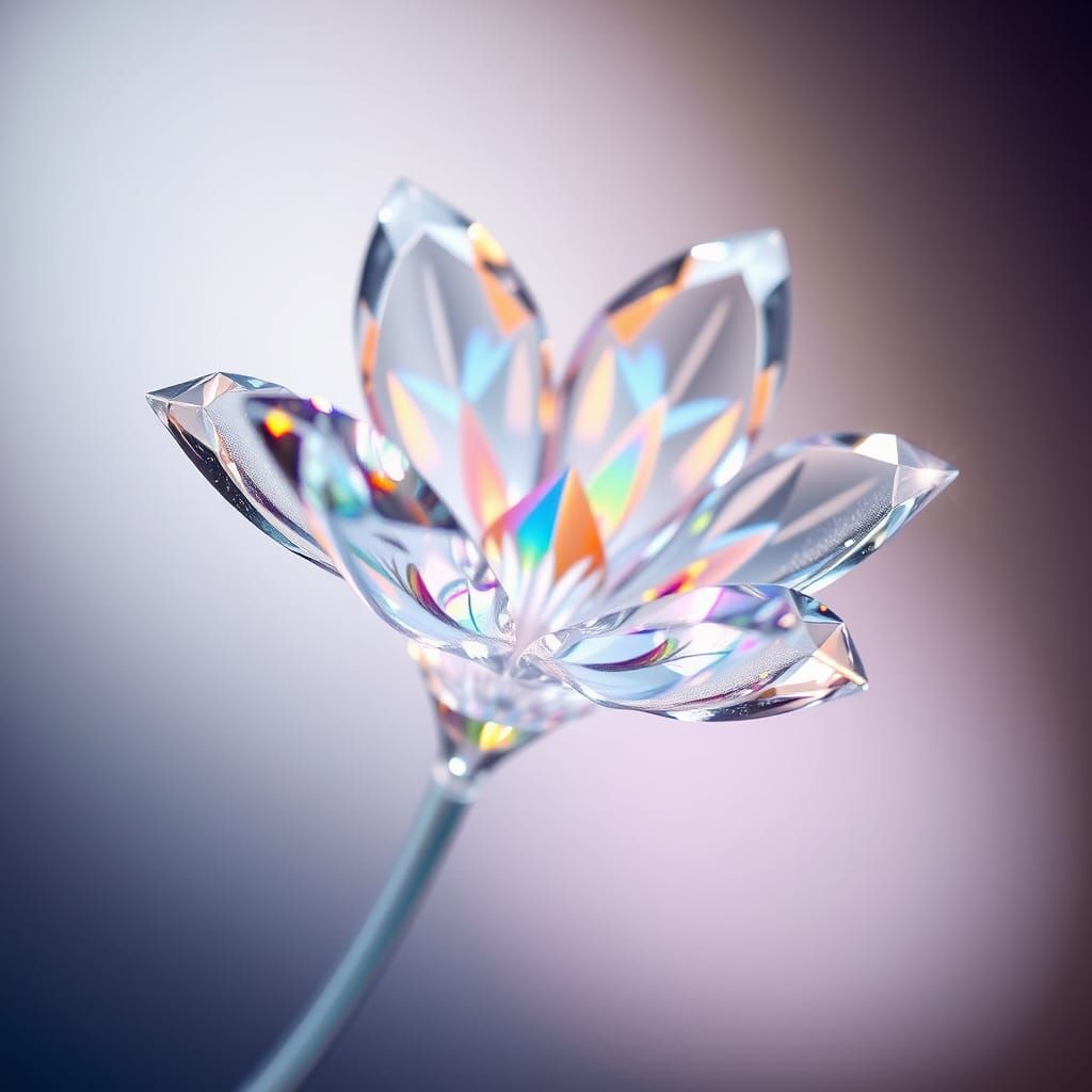 Crystal Flower in Ethereal Hues