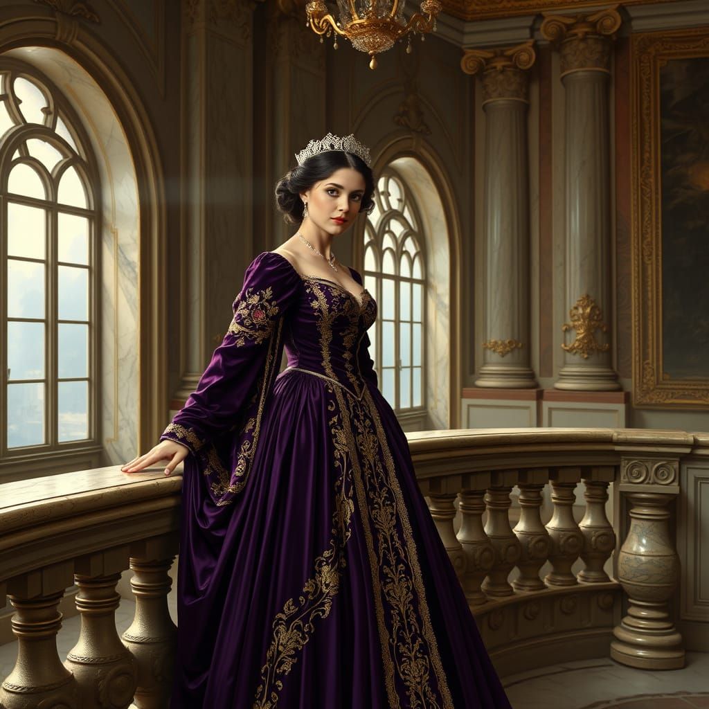 Regal Princess on Ballroom Balcony in Moonlight