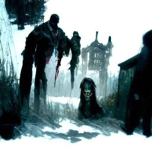 Sinister Northern Undead Asylum, Dark Fantasy Art