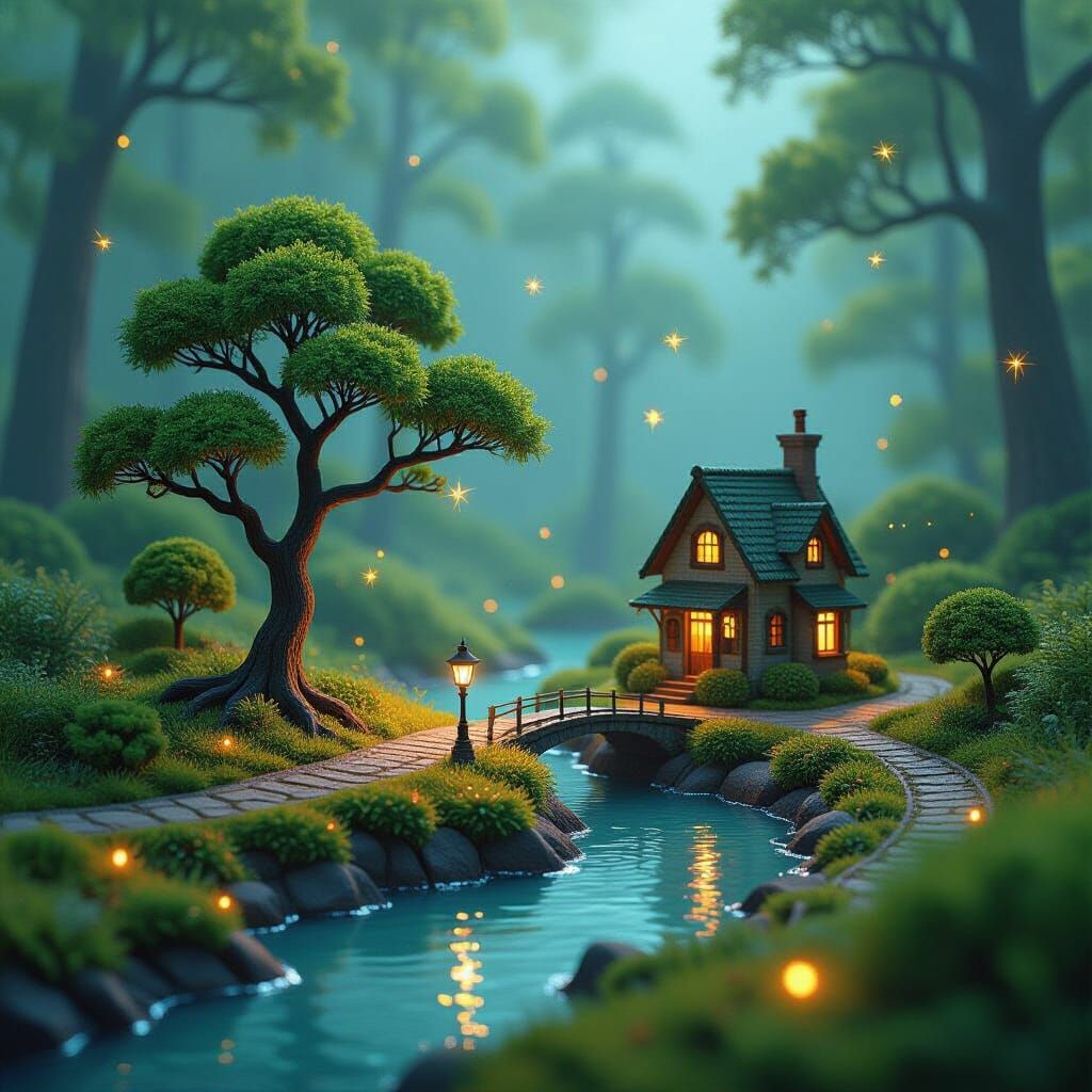 Dreamlike Miniature Landscapes with Intricate Details