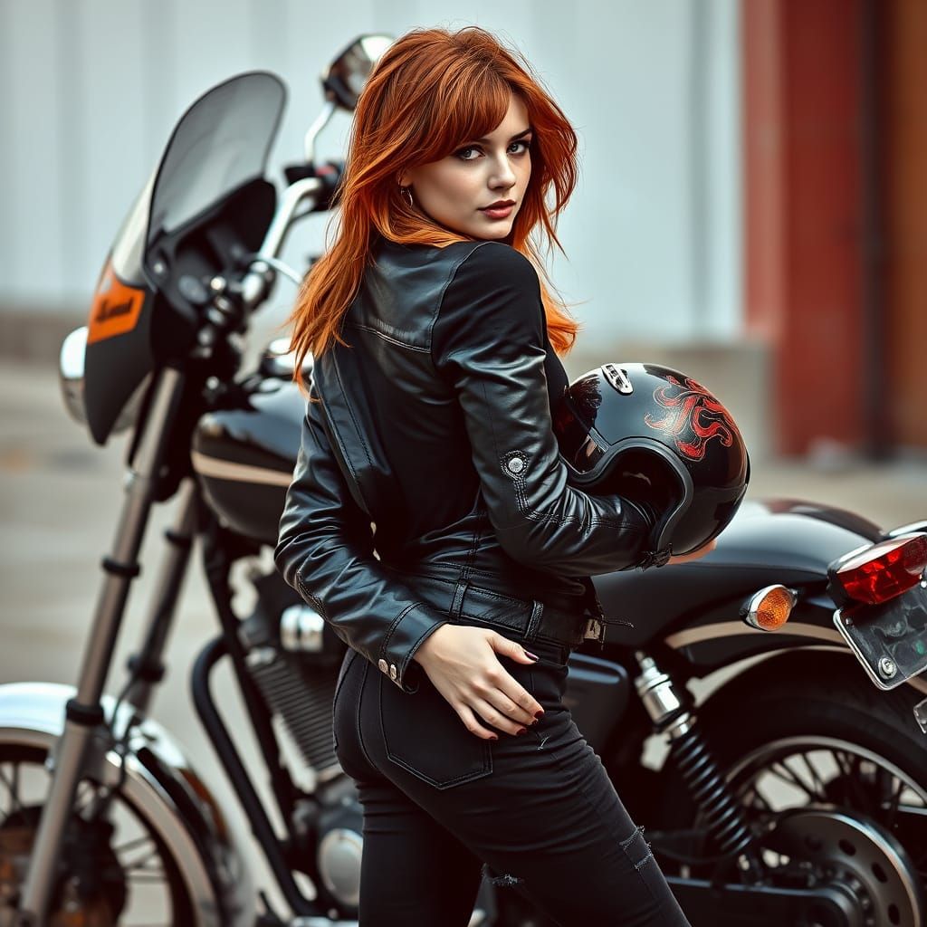 Rebellious Biker Goddess