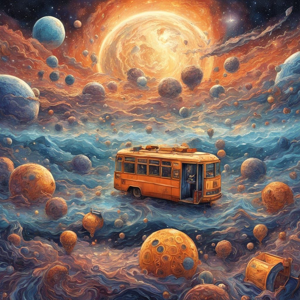 Surreal Cosmic Dreamscape in 8K Holographic Style