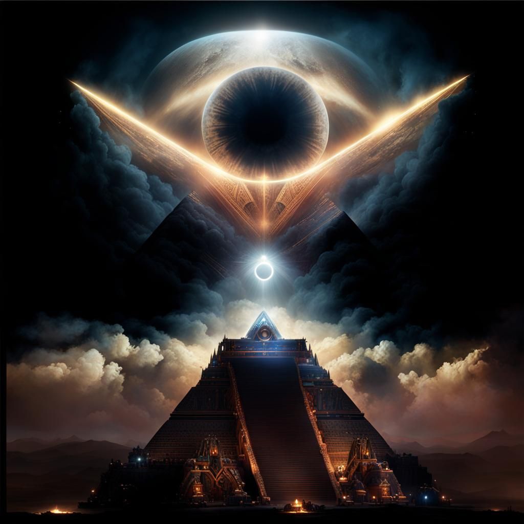 Annunaki Gods of Ancient Egypt in Steampunk Style