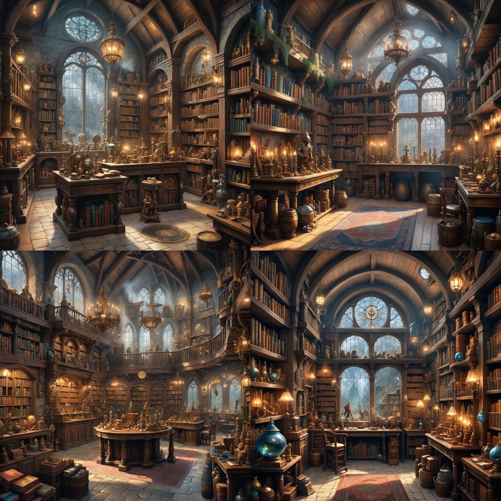 Fantasy Storage Room with Treasures in Ethereal Lighting